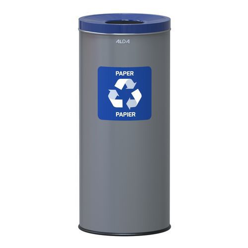 Metalowe kosze na śmieci segregowane EKO, pojemność 45 l
