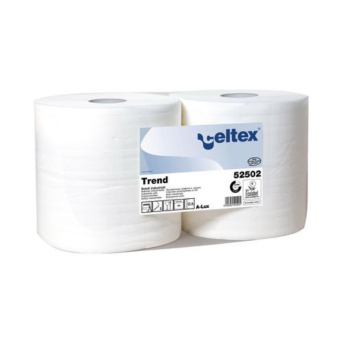 Przemysłowe ściereczki papierowe Celtex White Trend 2-warstwowe, 800 listków, 2 szt.