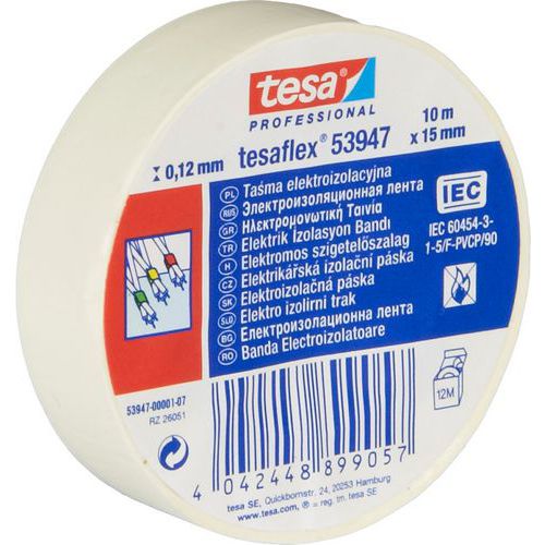 Taśmy elektroizolacyjne PVC Tesa, szerokość 15 mm