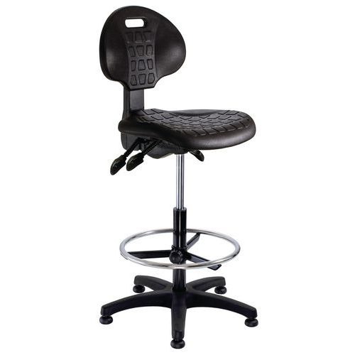 Krzesło robocze podwyższone Nelson ASY ze ślizgami