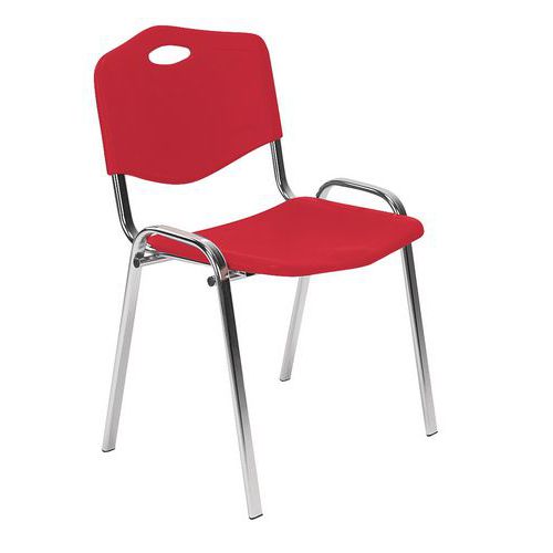 Plastikowe krzesła do jadalni ISO Chrom