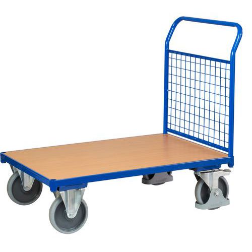 Wózki platformowe z uchwytem z wypełnieniem z kratownicy, do 500 kg