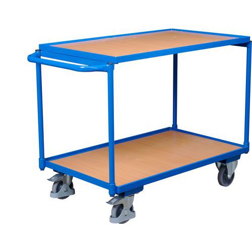 Wózki półkowe z uchwytem, do 250 kg, 2 półki