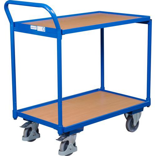 Wózki półkowe z uchwytem, do 250 kg, 2 półki