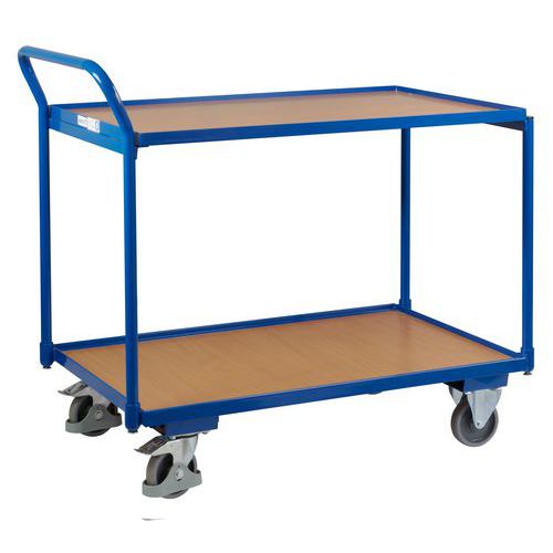 Wózki półkowe z uchwytem, do 250 kg, 2 półki