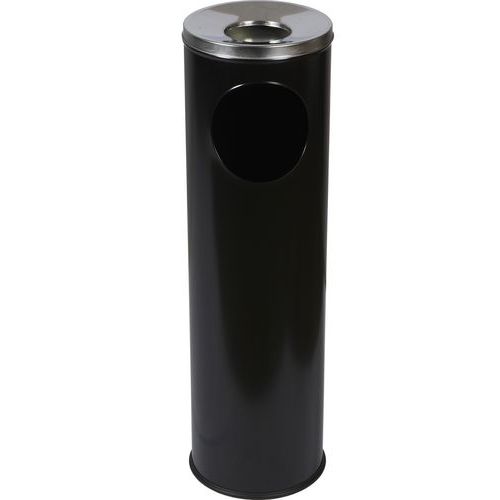 Metalowe kosze na śmieci Pillar z popielnicą, pojemność 15 l