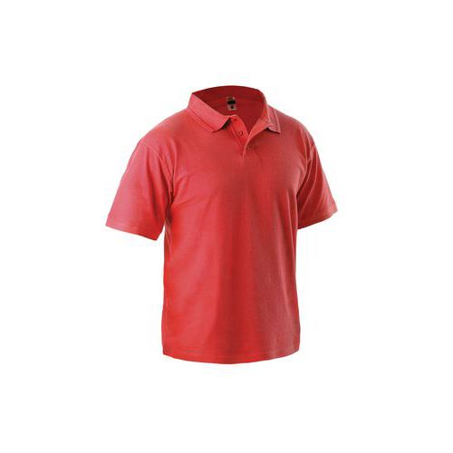 Męska koszulka polo z krótkim rękawem CXS, biała, czerwona