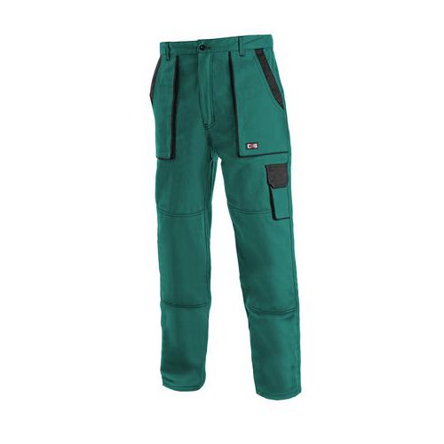 Damskie spodnie monterskie CXS, zielone/czarne