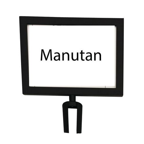 Tablice informacyjne do odgradzania słupków Manutan Expert 2 m, czarne