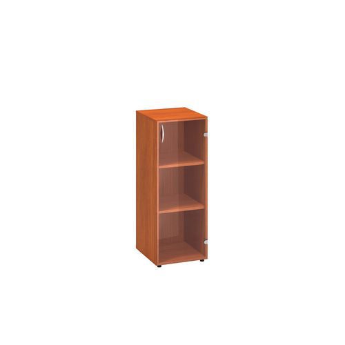 Szafy średnie wąskie Alfa 500, 106,3 x 40 x 45,8 cm, ze szklanymi drzwiami - wersja prawa