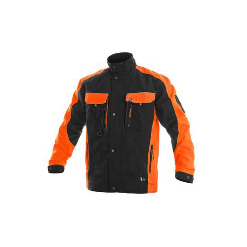 Męska bluza robocza CXS Sirius Brighton, czarna/pomarańczowa