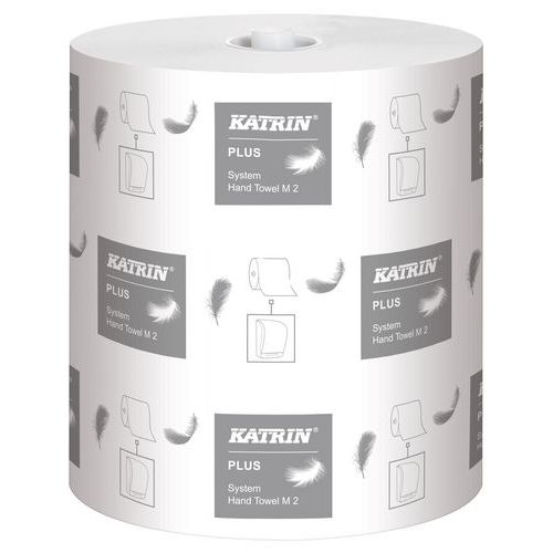 Ręczniki papierowe Katrin System Plus 2-warstwowe, 100 m, białe, 6 szt.