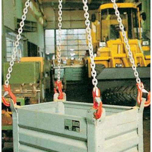 Łańcuch mocujący z pętlą i czterema hakami, do 17 000 kg