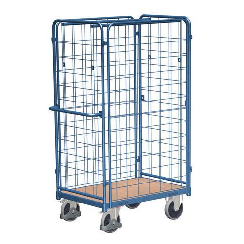 Wózki wysokiego składowania z 4 bokami z siatki, do 400 - 500 kg, 1 półka