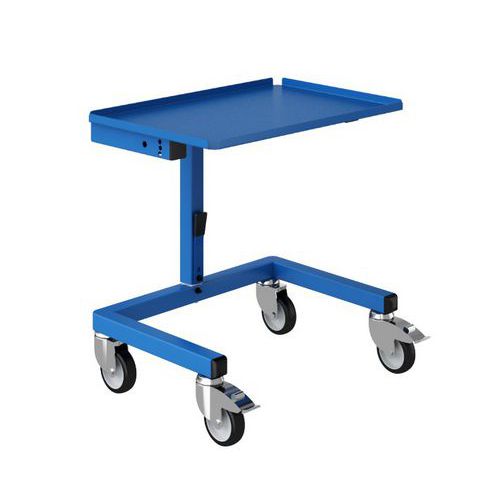 Transportowy stojak podnośnikowy Sofame SRI2 z regulacją kąta nachylenia stołu, do 150 kg, wysokość 63 – 88 cm
