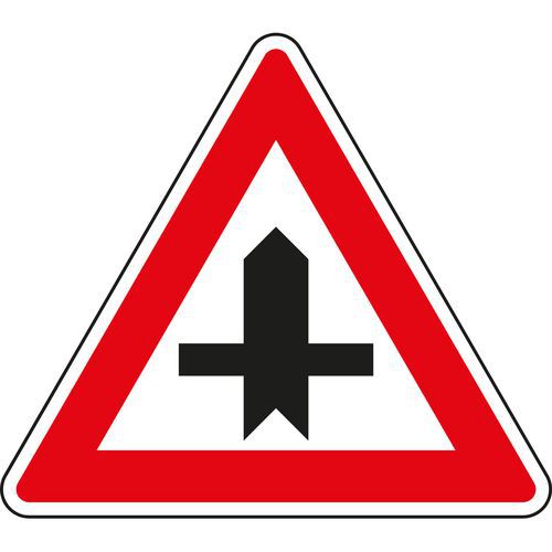 Znak drogowy Skrzyżowanie z boczną drogą lądową (P1)