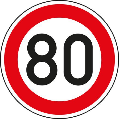 Znak drogowy Maksymalna dopuszczalna prędkość (B20a)