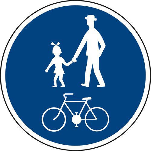 Znak drogowy Ścieżka dla pieszych rowerzystów (C9a)