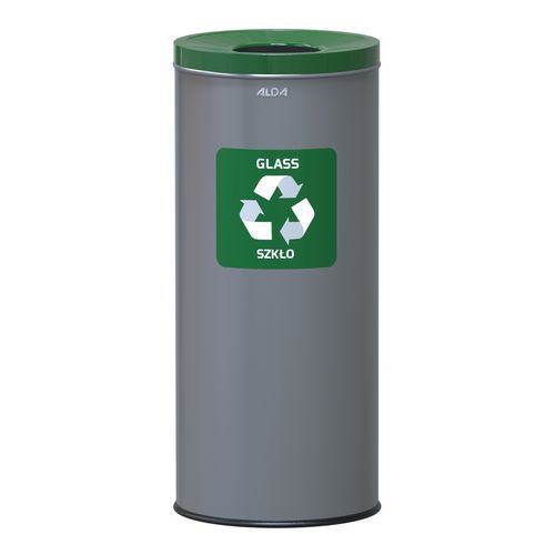 Metalowe kosze na śmieci segregowane EKO, pojemność 45 l