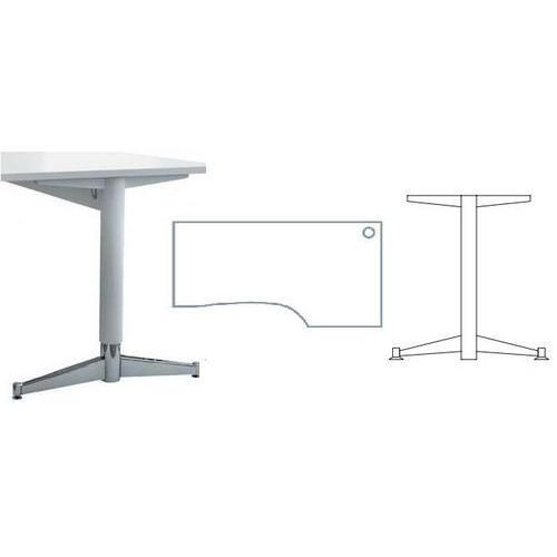 Stół biurowy Codo, 160 (75) x 95 (57) x 75 cm, wersja narożna, prawa
