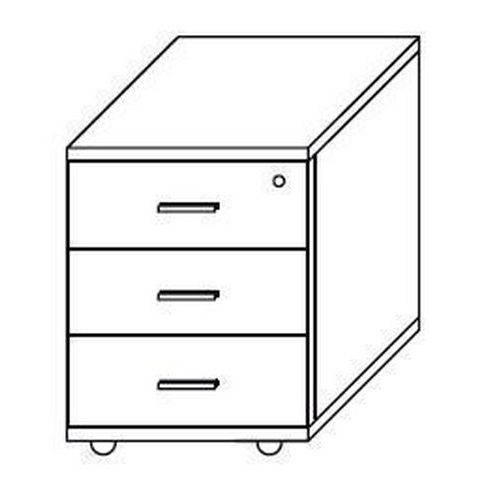 Kontener mobilny Codo, 56 x 43 x 60 cm, 3 szuflady Kontener mobilny Codo, 56 x 43 x 60 cm, 3 szuflady