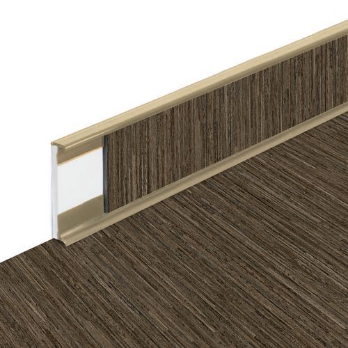 Posadzka Fortelock Business, deseń Ribbon Oak, listwa przypodłogowa