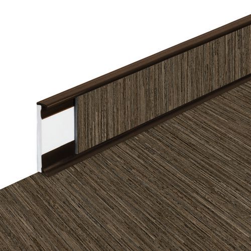 Posadzka Fortelock Business, deseń Ribbon Oak, listwa przypodłogowa