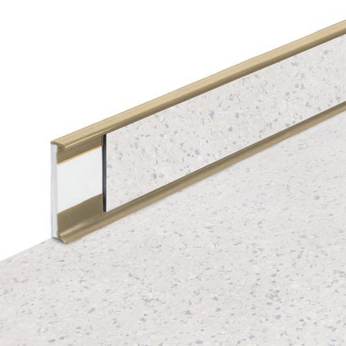 Posadzka Fortelock Business, deseń Light Pure Gray, listwa przypodłogowa