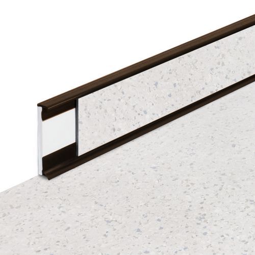 Posadzka Fortelock Business, deseń Light Pure Gray, listwa przypodłogowa