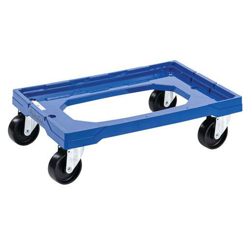 Plastikowa platforma transportowa na skrzynki Manutan Expert, do 250 kg Plastikowa platforma transportowa na skrzynki Manutan Expert, do 250 kg