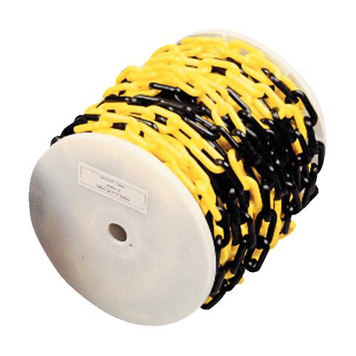 Plastikowe łańcuszki na szpuli, czarno-żółte