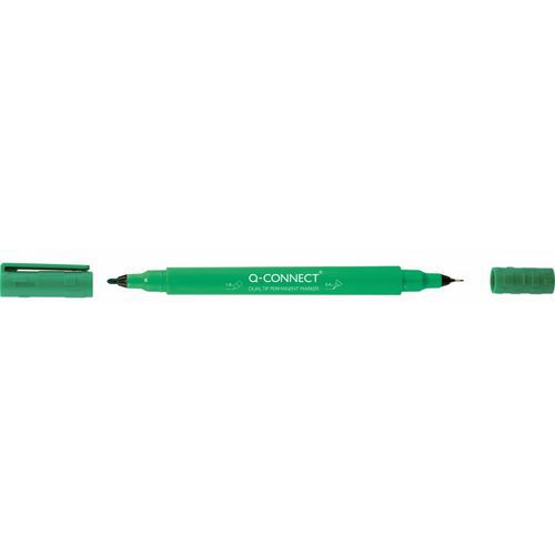 Marker do płyt CD/DVD Q-CONNECT, Dual, 0,4mm i 1 mm (linia)
