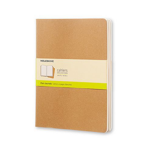 Zestaw 3 zeszytów MOLESKINE Cahier Journals XL (19x51cm), gładki, 120 stron, piaskowy Zestaw 3 zeszytów MOLESKINE Cahier Journals XL (19x51cm), gładki, 120 stron, piaskowy