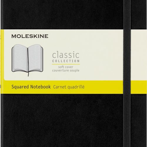 Notes MOLESKINE Classic L (13x21cm) w kratkę, miękka oprawa, 192 strony, czarny Notes MOLESKINE Classic L (13x21cm) w kratkę, miękka oprawa, 192 strony, czarny