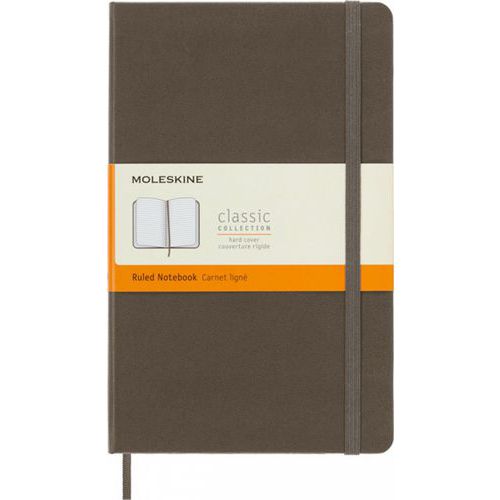 Notes MOLESKINE Classic L (13x21 cm) w linie, twarda oprawa, earth brown, 240 stron, brązowy