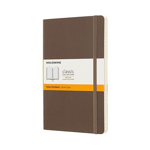 Notes MOLESKINE L (13x21 cm), w linie, miękka oprawa, earth brown, 192 strony, brązowy Notes MOLESKINE L (13x21 cm), w linie, miękka oprawa, earth brown, 192 strony, brązowy