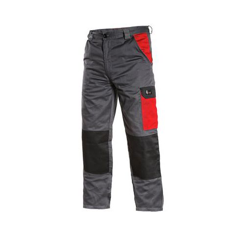 Spodnie CXS PHOENIX CEFEUS, męskie, kolor szaro-czerwony