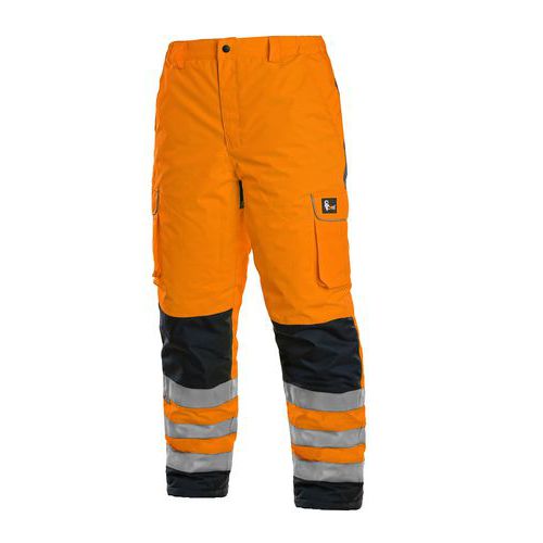 Spodnie CARDIFF, męskie, ostrzegawcze, zimowe, kolor pomarańczowy