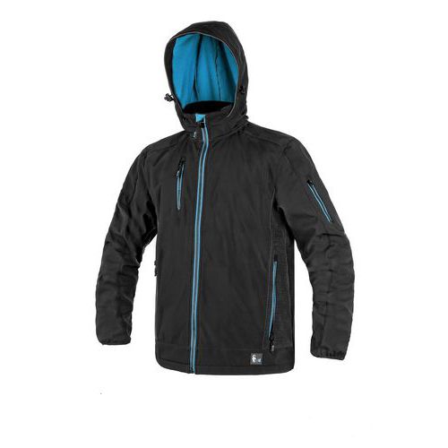 Kurtka DURHAM, męska, softshell, kolor czarno-niebieski