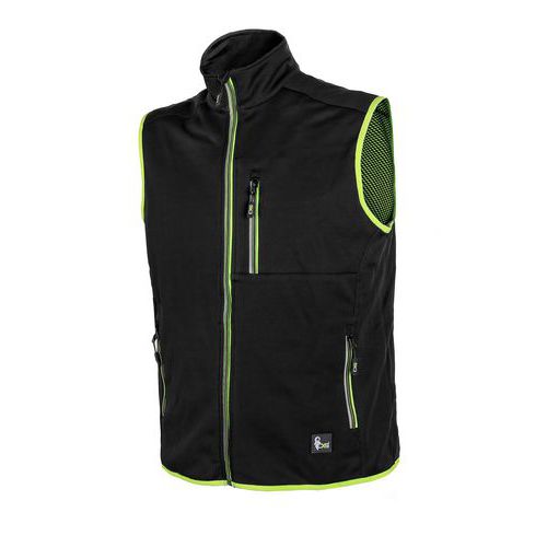 Kamizelka PASO, męska, softshell, kolor czarno-żółty