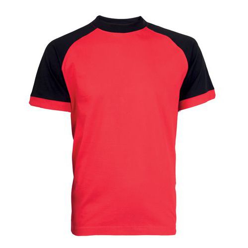 Koszulka CXS OLIVER, męska, kolor czerwono-czarny
