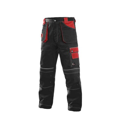 Spodnie CXS ORION TEODOR, męskie, zimowe, kolor czarno-czerwony