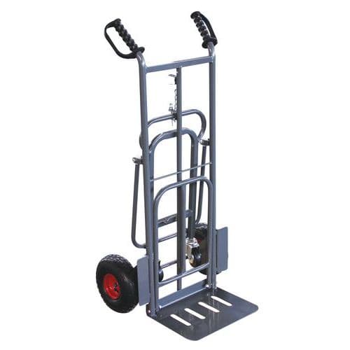 Składany wózek transportowy Manutan Expert RU54 z kołami bezdętkowymi, do 200 kg