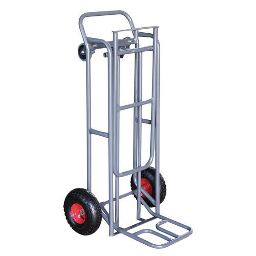 Składany wózek transportowy Manutan Expert RU55 z kołami bezdętkowymi, do 250 kg