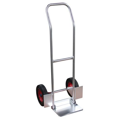 Aluminiowy wózek transportowy RU58 z pełnymi kołami, do 200 kg
