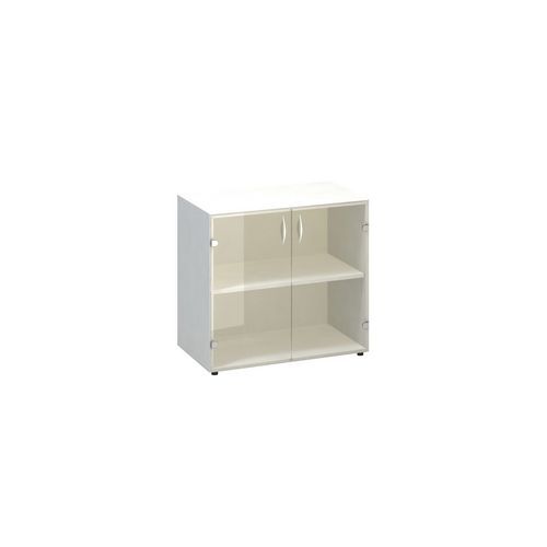 Szafki niskie szerokie Alfa 500, 74,2 x 80 x 45,8 cm, ze szklanymi drzwiami