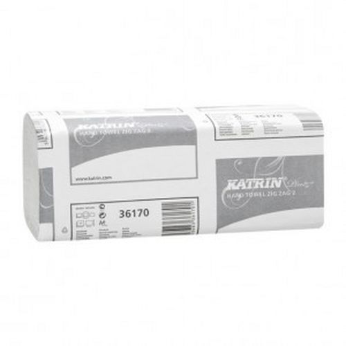 Ręczniki papierowe Katrin ZZ, 2-warstwowe, 160 odcinków, białe, 20 szt.