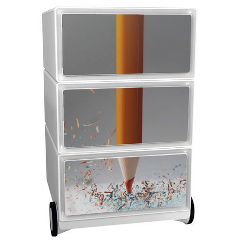 Kontenery mobilne Manutan Expert Easy Office, 3 szuflady, 64,2 x 39 x 43,6 cm