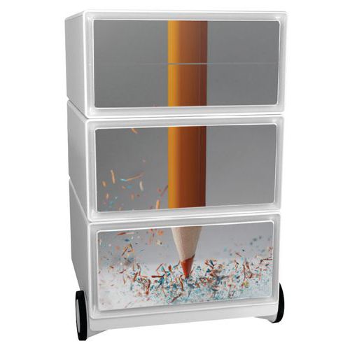 Kontenery mobilne Manutan Expert Easy Office, 4 szuflady, 64,2 x 39 x 43,6 cm