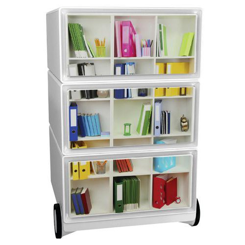 Kontenery mobilne Manutan Expert Easy Office, 3 szuflady, 64,2 x 39 x 43,6 cm